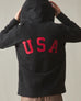Men's Classic Full Zip USA Embroidery - Black